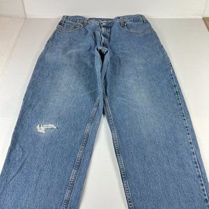 VTG Levi's Jeans Men's 33 x 33* 560 Loose Fit Tapered Blue Fade Distressed Denim